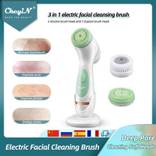 Load image into Gallery viewer, 3 In 1 Electric Facial Cleansing Brush