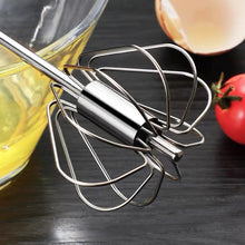 Load image into Gallery viewer, SteelWhisk™ Semi-Automatic Stainless Steel Egg Whisk Kitchen Tool