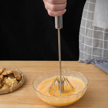 Load image into Gallery viewer, SteelWhisk™ Semi-Automatic Stainless Steel Egg Whisk Kitchen Tool