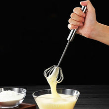 Load image into Gallery viewer, SteelWhisk™ Semi-Automatic Stainless Steel Egg Whisk Kitchen Tool
